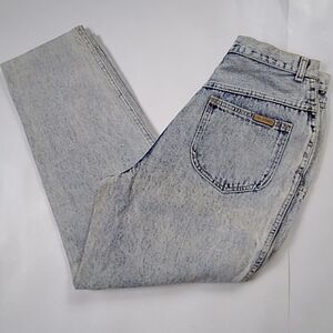 VINTAGE 80s P.S GITANO ACID WASH WOMEN'S JEANS SIZE 12 SHORT